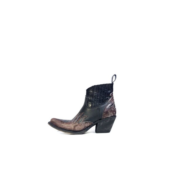 Mexicana Cowboy Boots Brown & Black Bowie Western Cowboy Ankle Boots Siz… - Picture 1 of 11